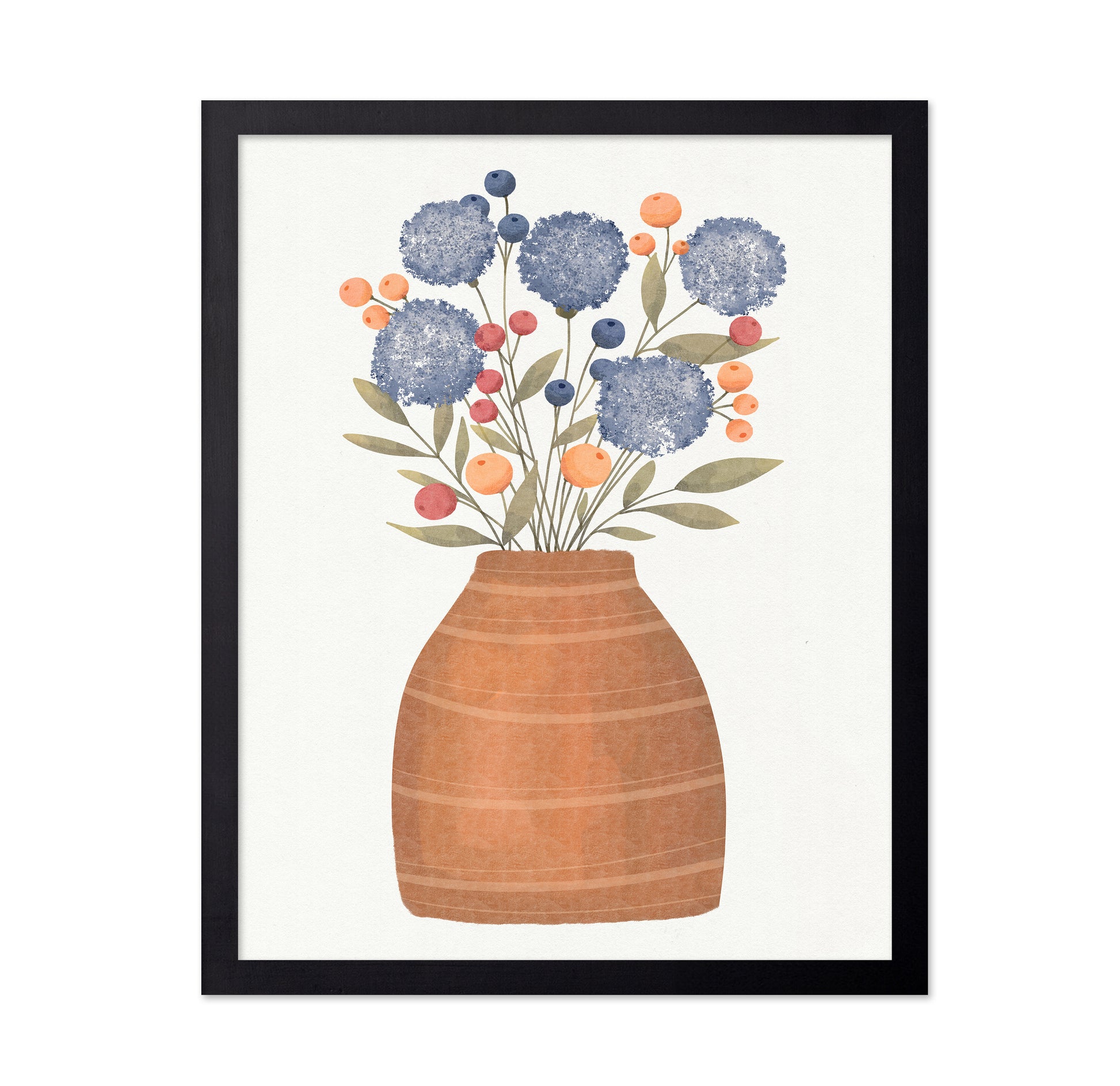 Terracotta Vase Filled With Flowers