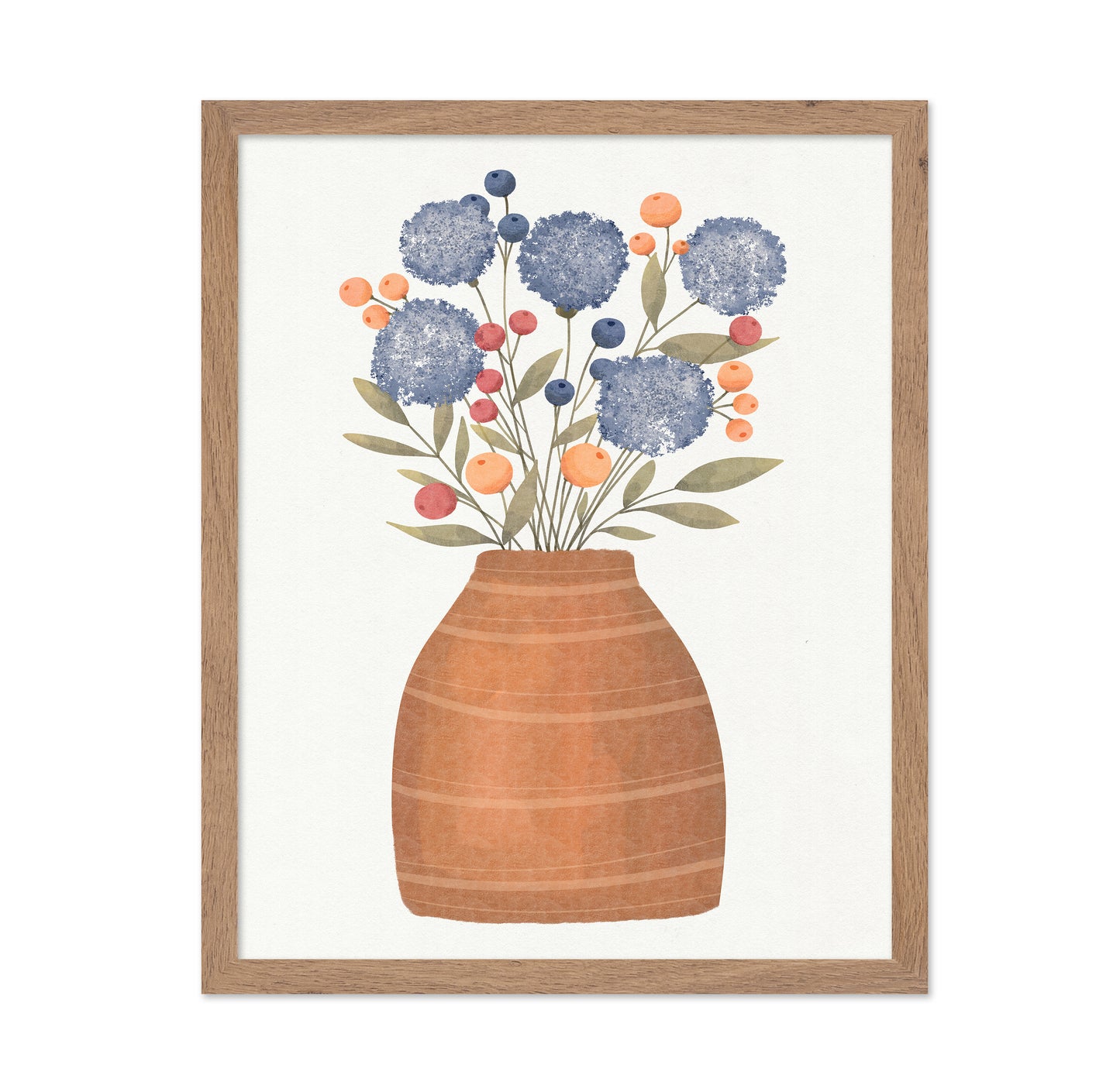 Terracotta Vase Filled With Flowers