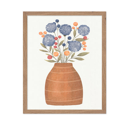 Terracotta Vase Filled With Flowers