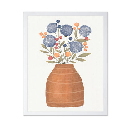Terracotta Vase Filled With Flowers