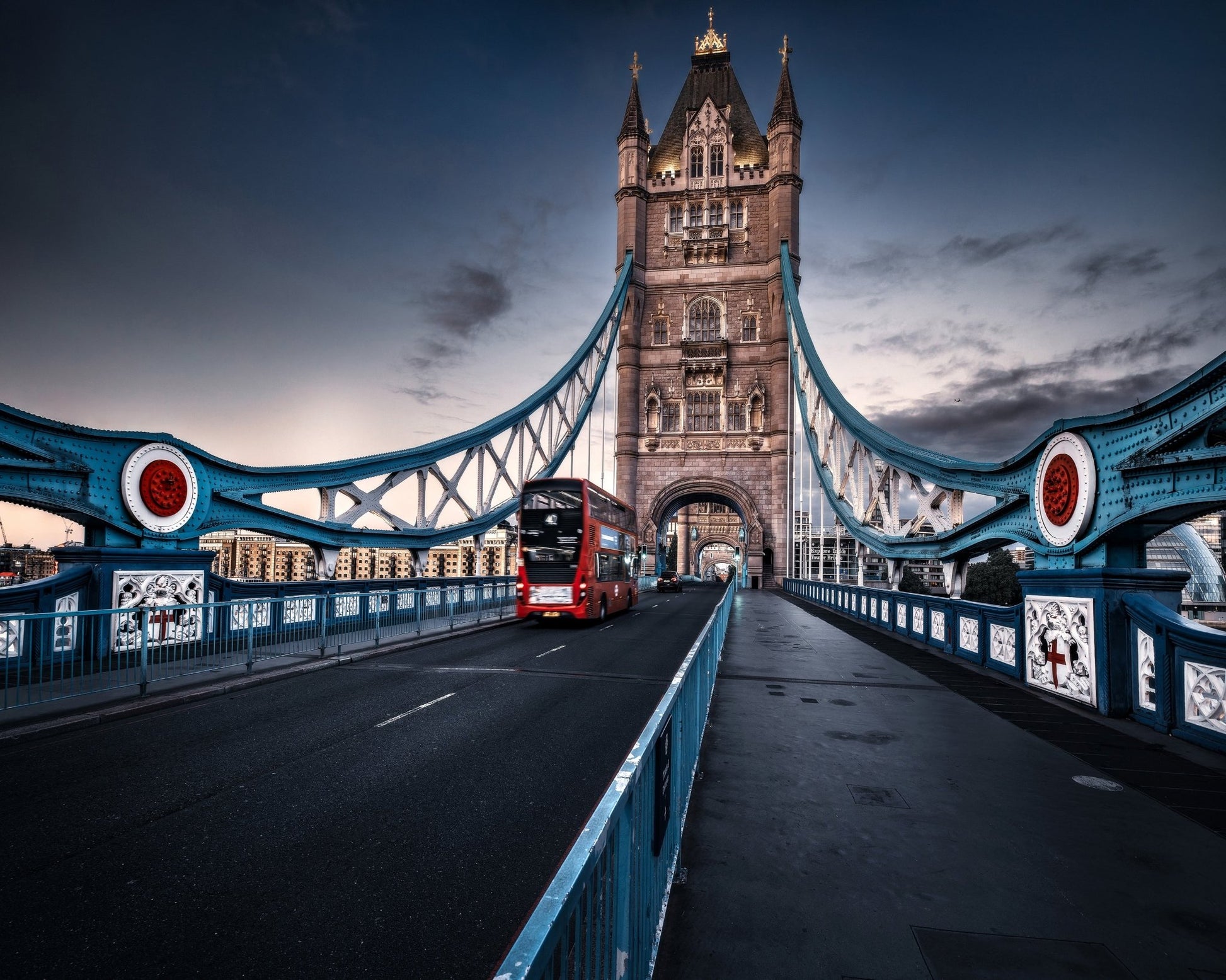 Red Bus on Tower Bridge