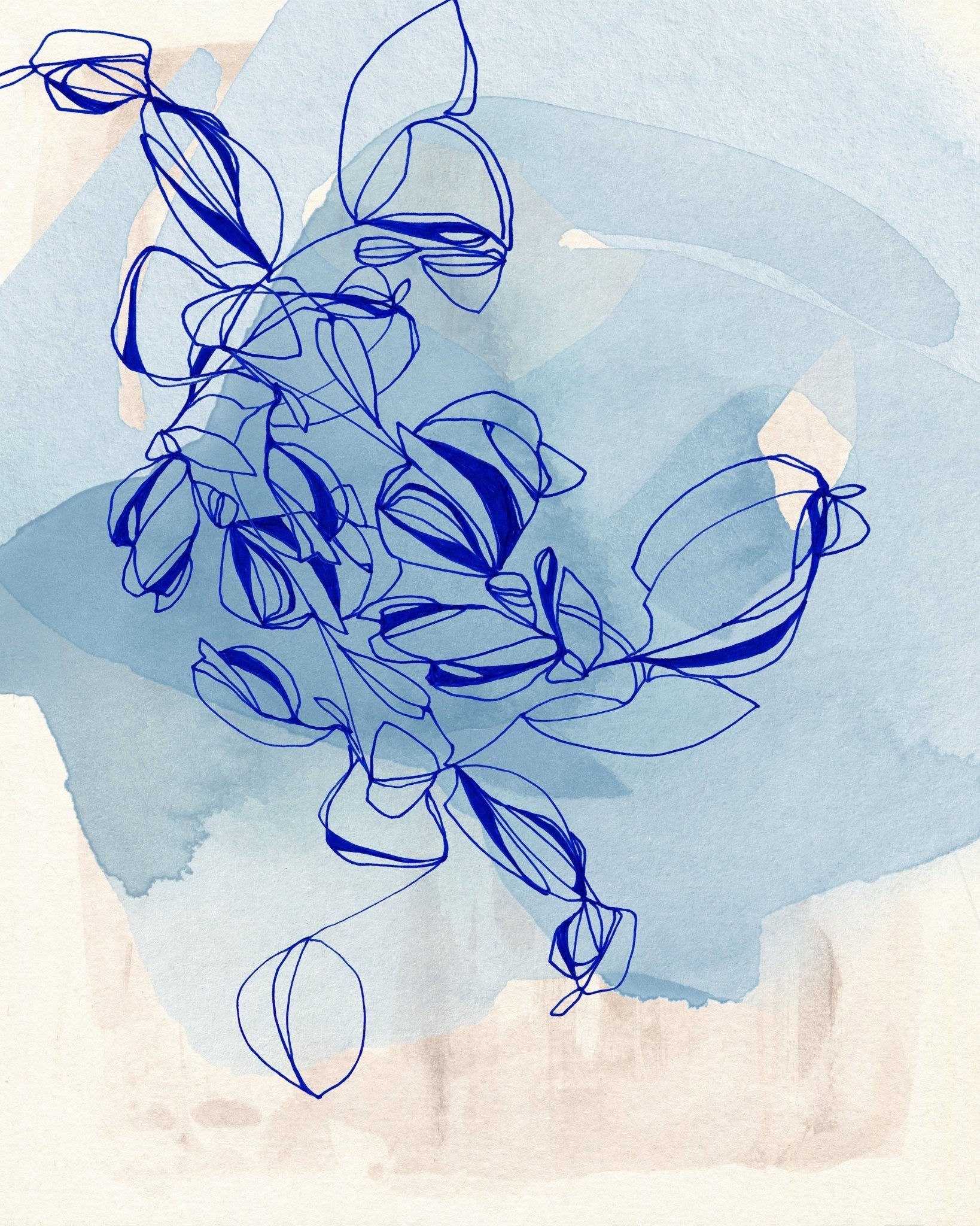 Blue Vine Elegance