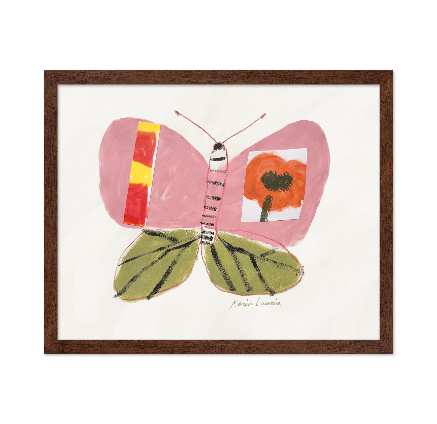 Pink and Green Butterfly