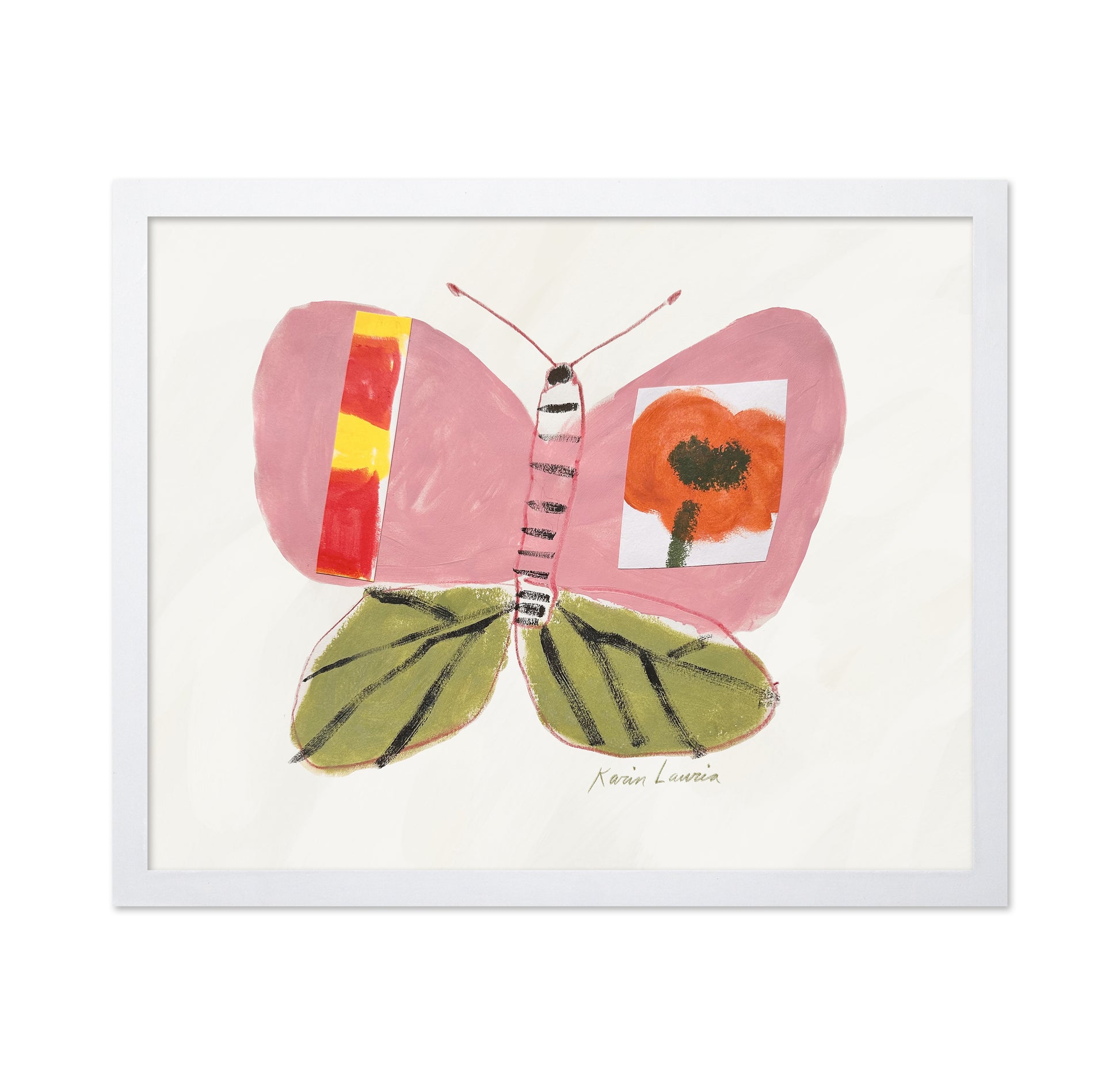 Pink and Green Butterfly