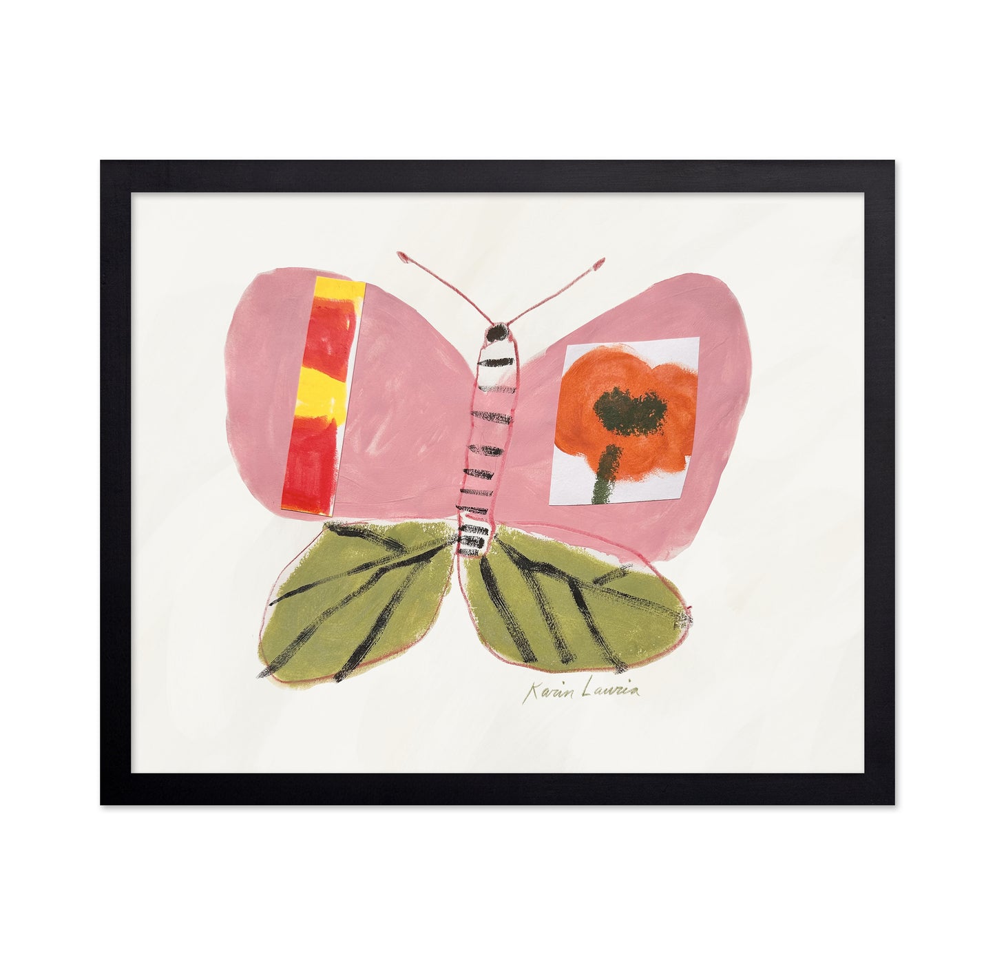 Pink and Green Butterfly