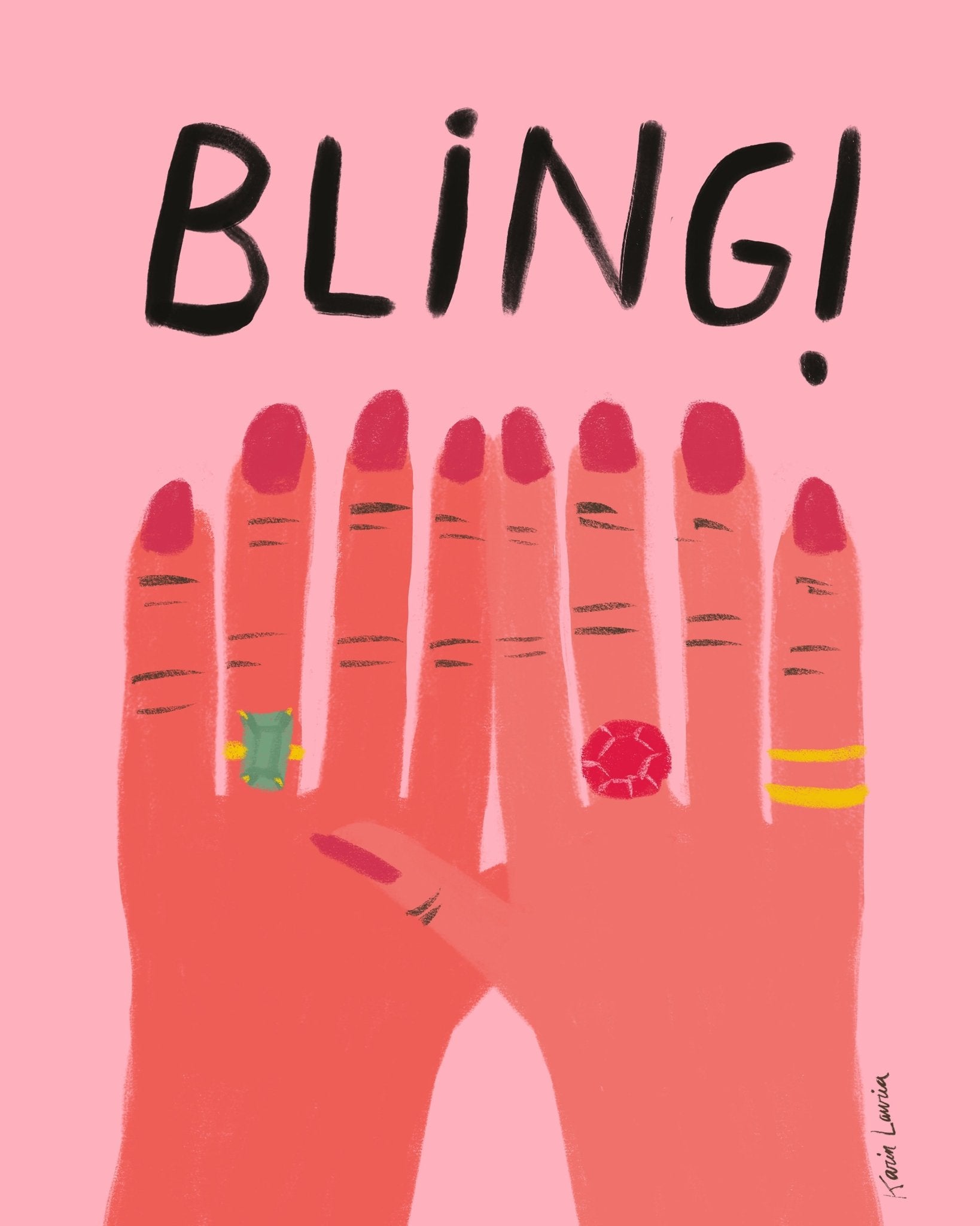 Bling Hands with Rings