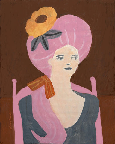 Woman In Pink Chair