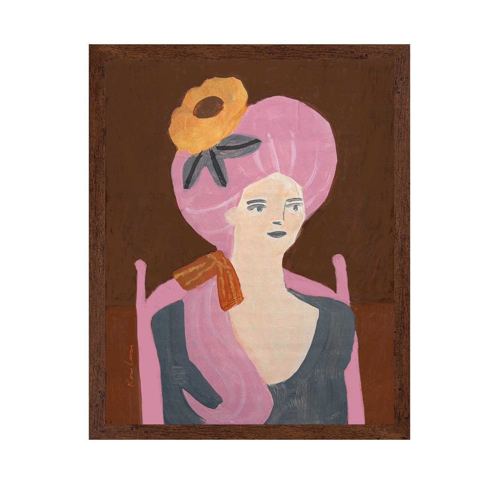 Woman In Pink Chair