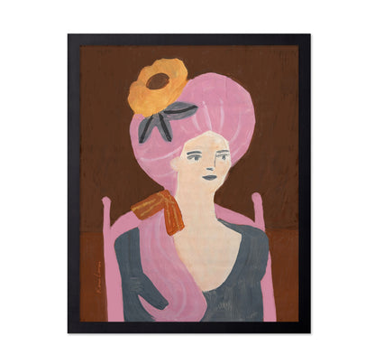 Woman In Pink Chair