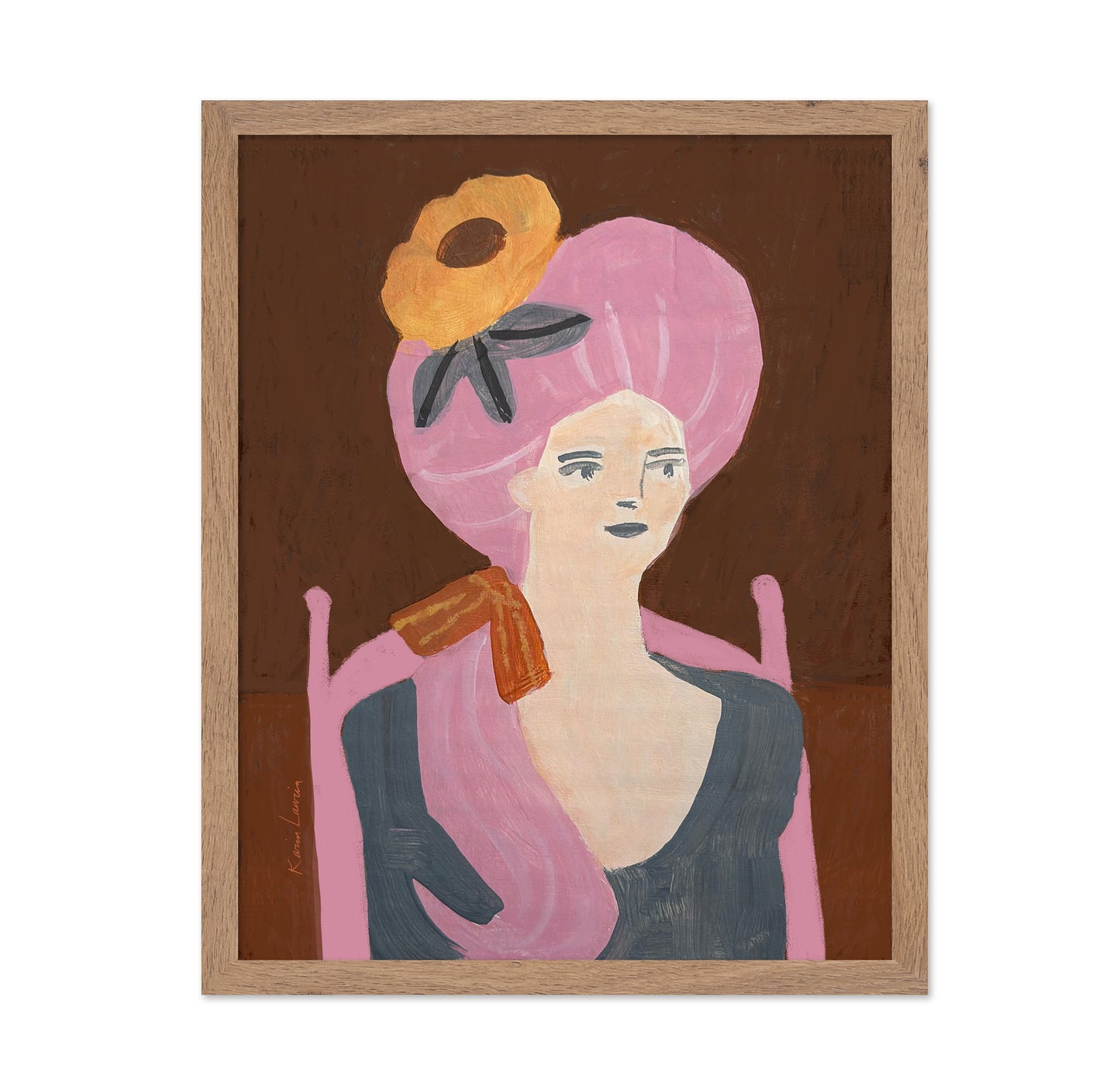 Woman In Pink Chair