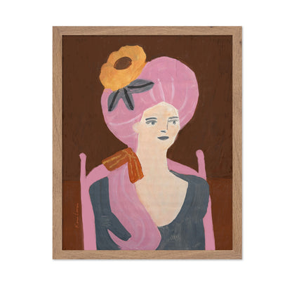 Woman In Pink Chair