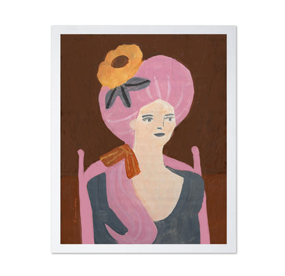 Woman In Pink Chair
