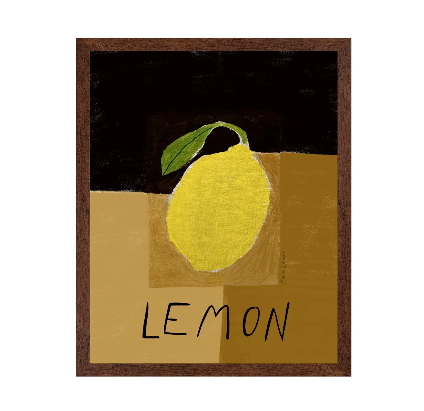Lemon On Brown and Gold