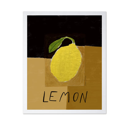 Lemon On Brown and Gold