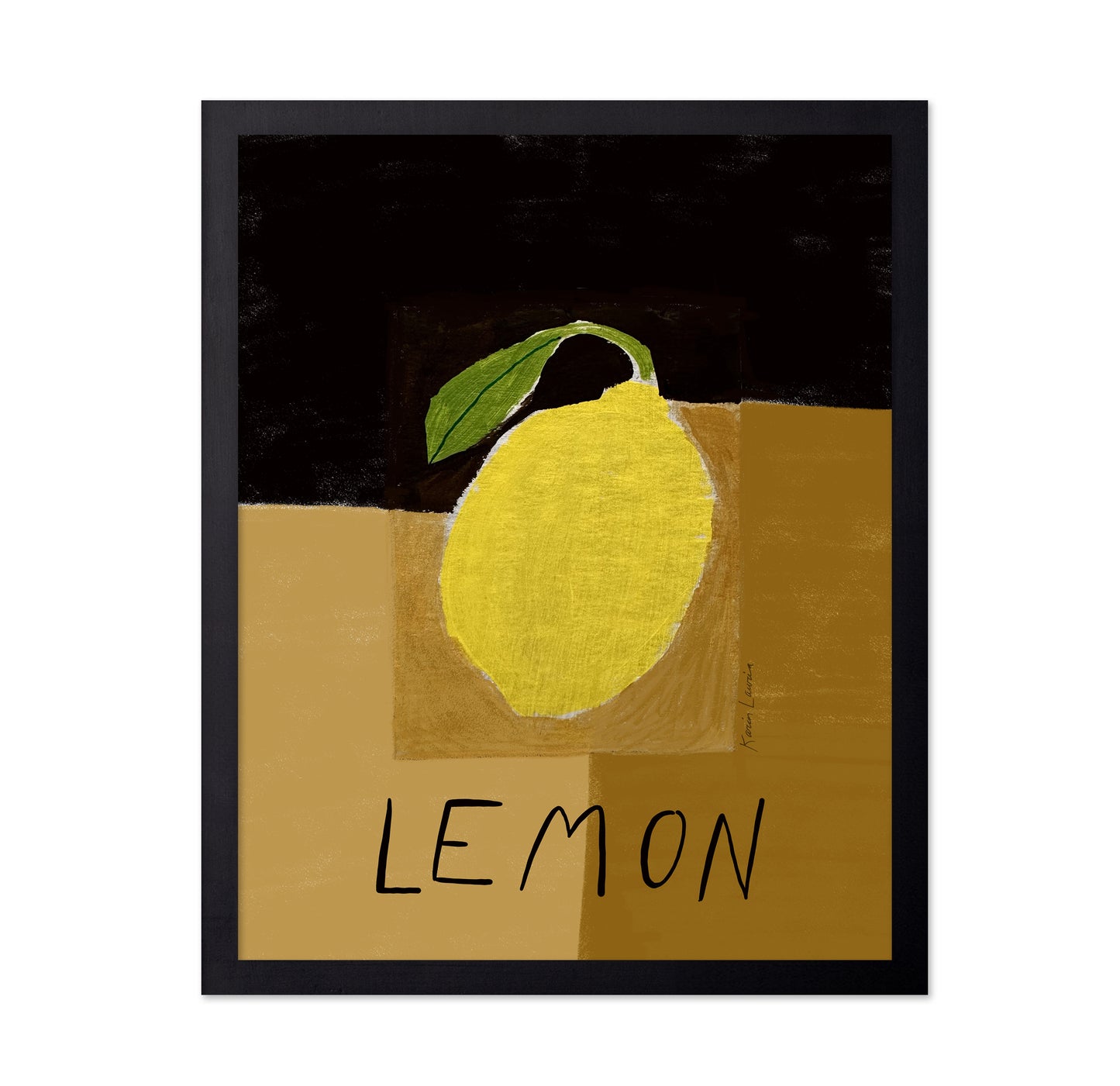 Lemon On Brown and Gold