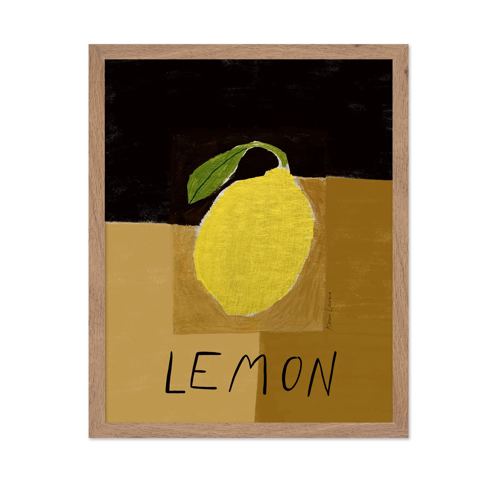 Lemon On Brown and Gold