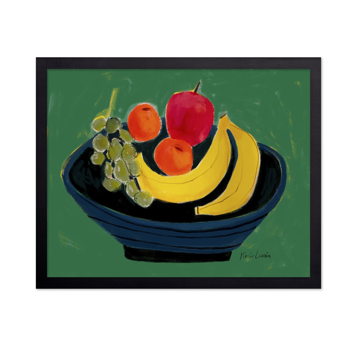 Blue Fruit Bowl