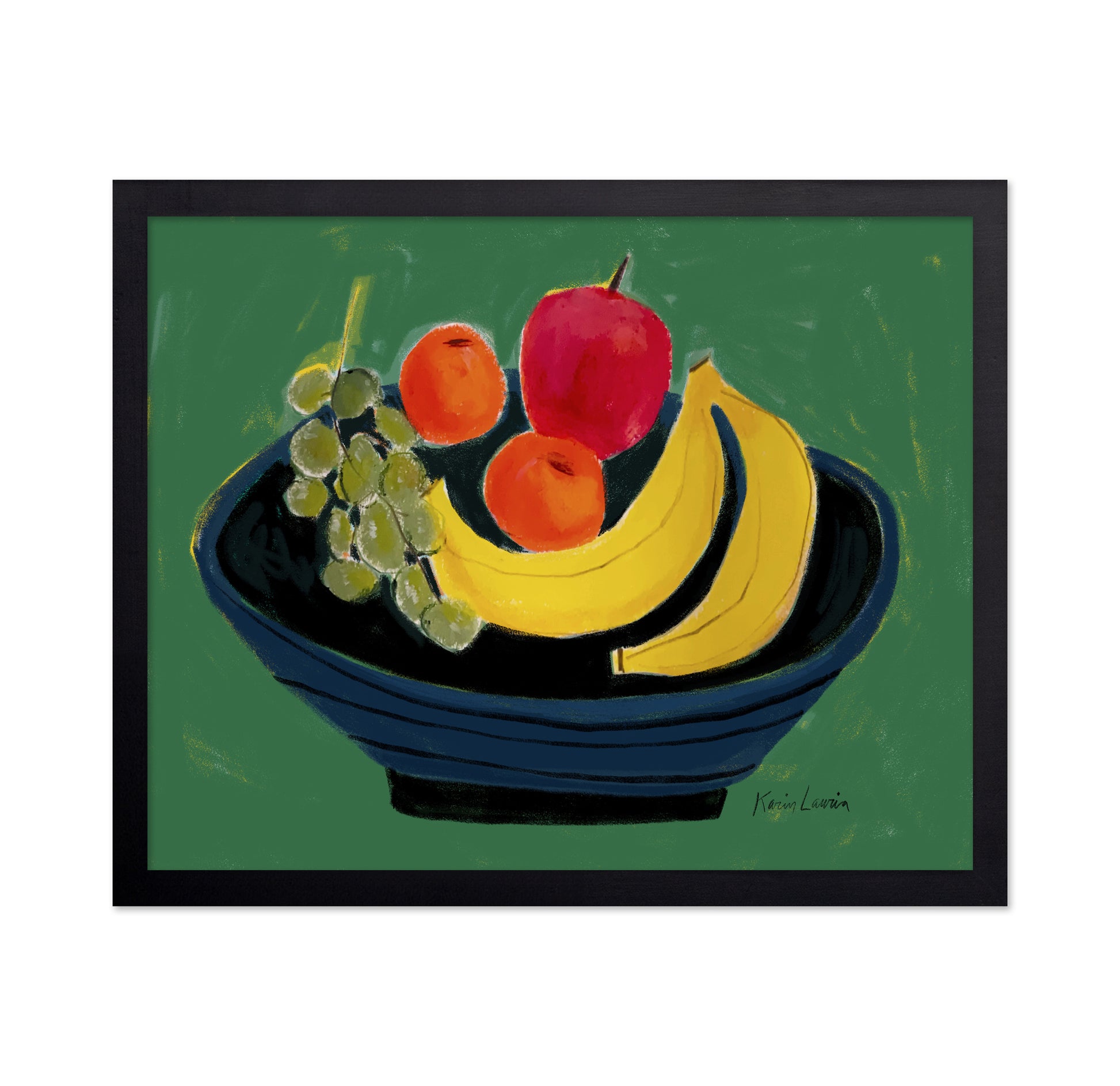 Blue Fruit Bowl