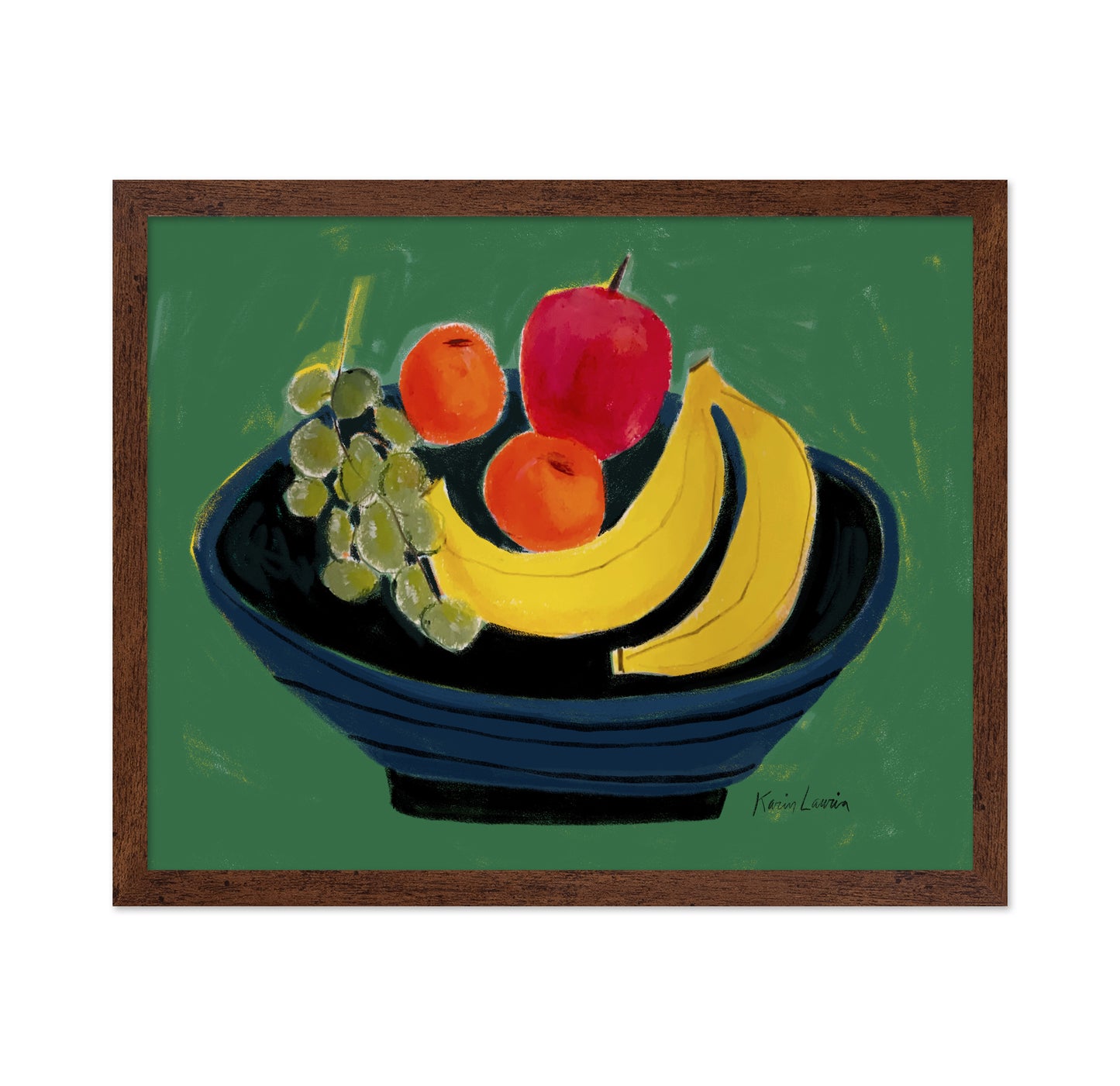 Blue Fruit Bowl