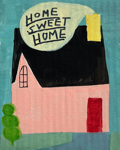 Pink House Home Sweet Home