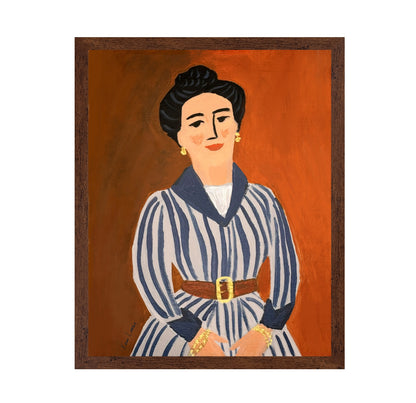 Victorian Woman In Stripes