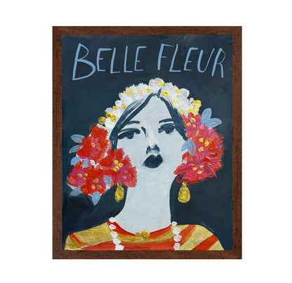Red Floral Head Wreath
