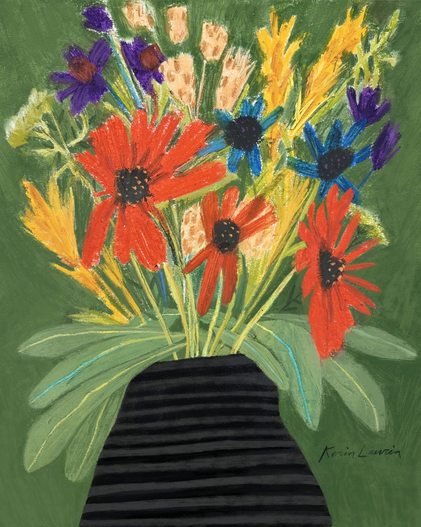 Multicolor Floral in Vase