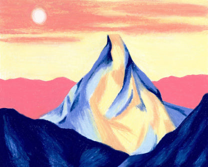 Pink and Yellow Mountain