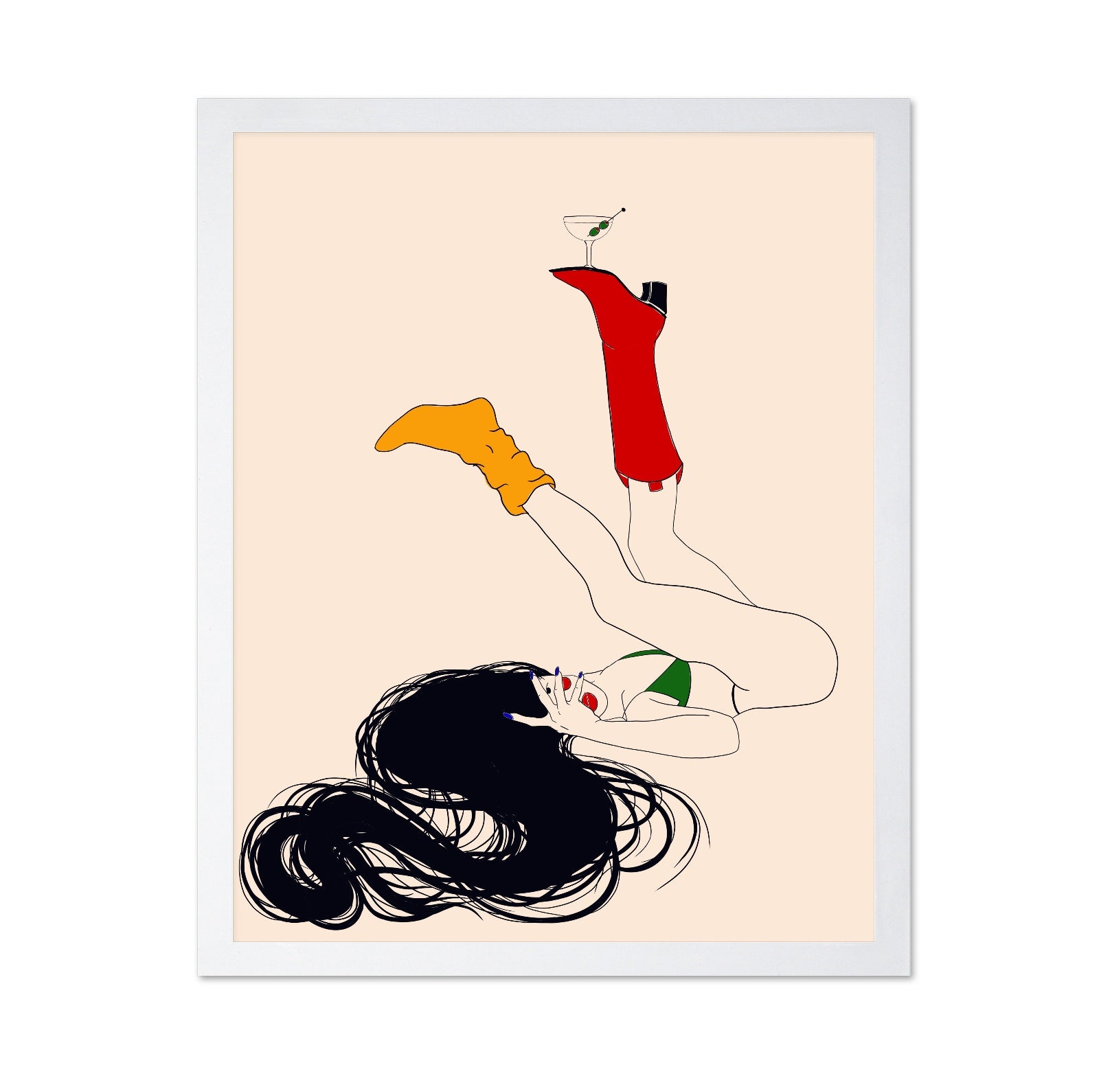 Cocktail Pin-Up Illustration