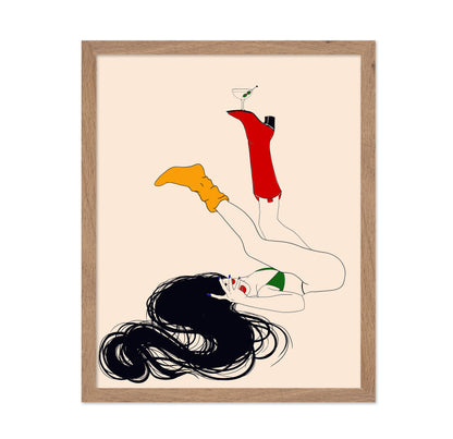 Cocktail Pin-Up Illustration