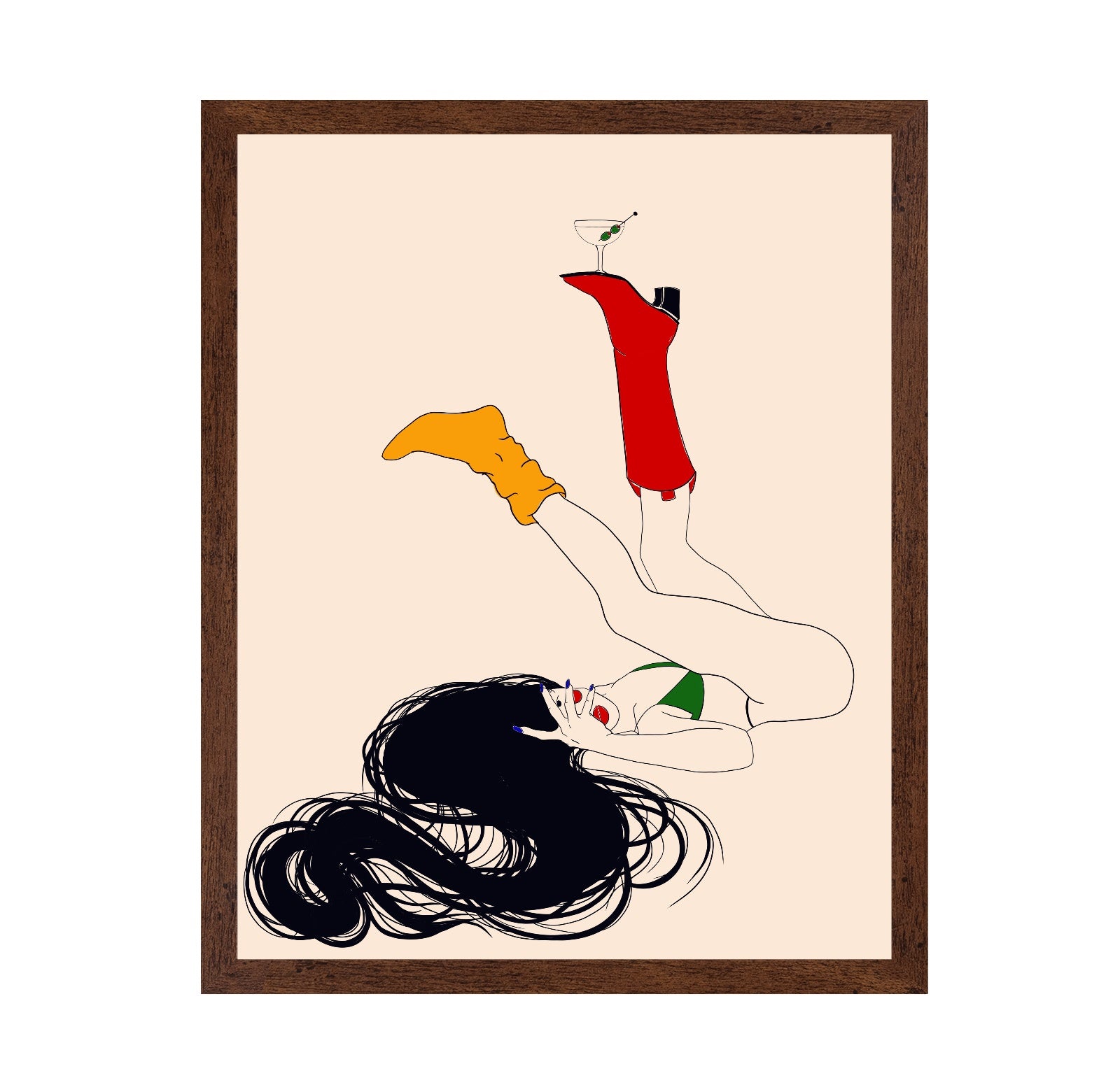 Cocktail Pin-Up Illustration