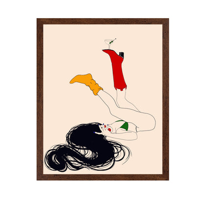 Cocktail Pin-Up Illustration