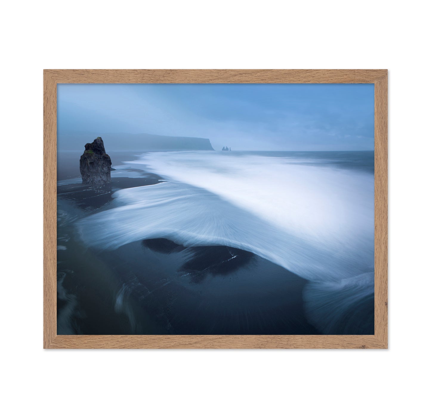Black Sand Ocean Waves