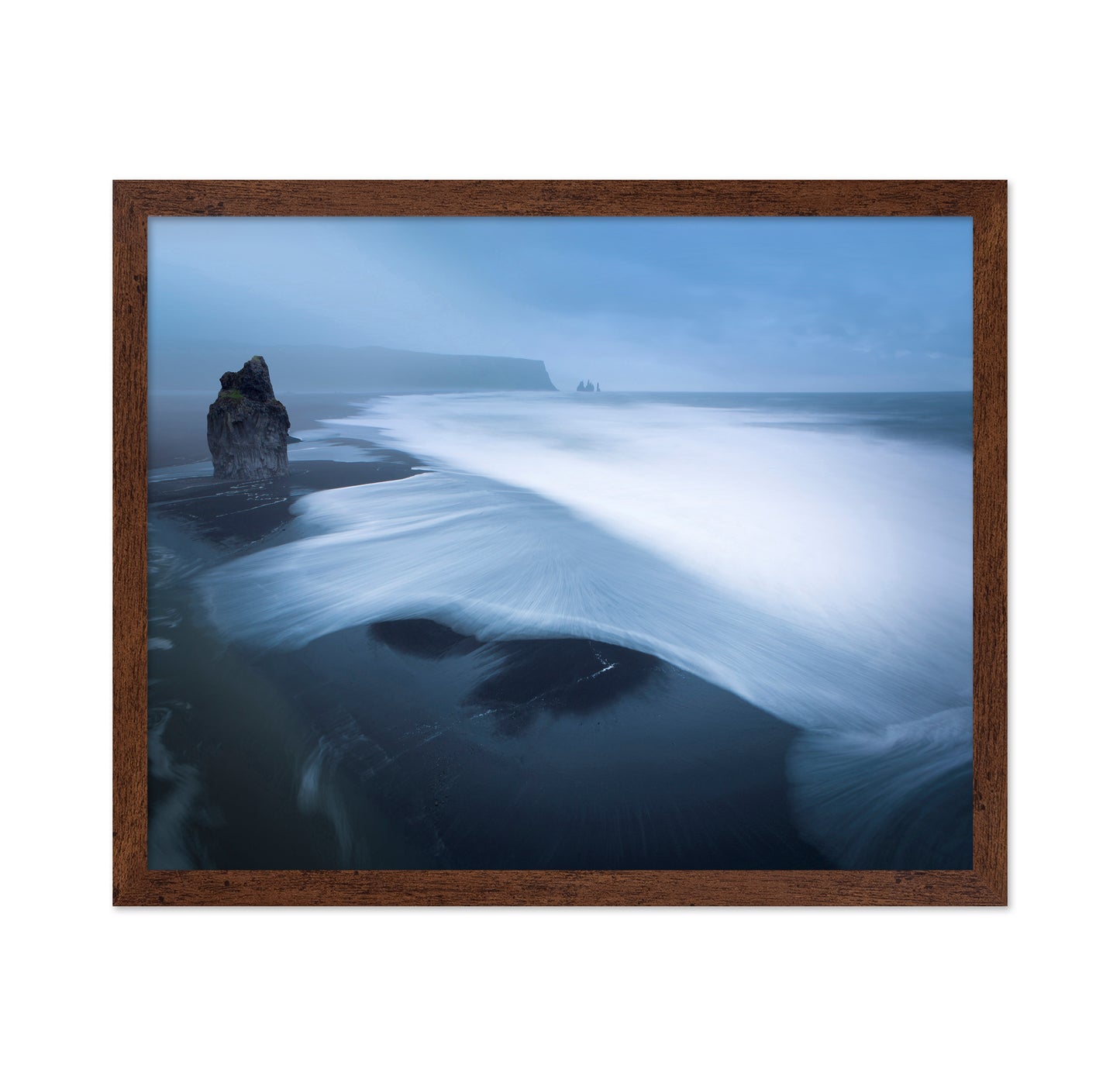 Black Sand Ocean Waves