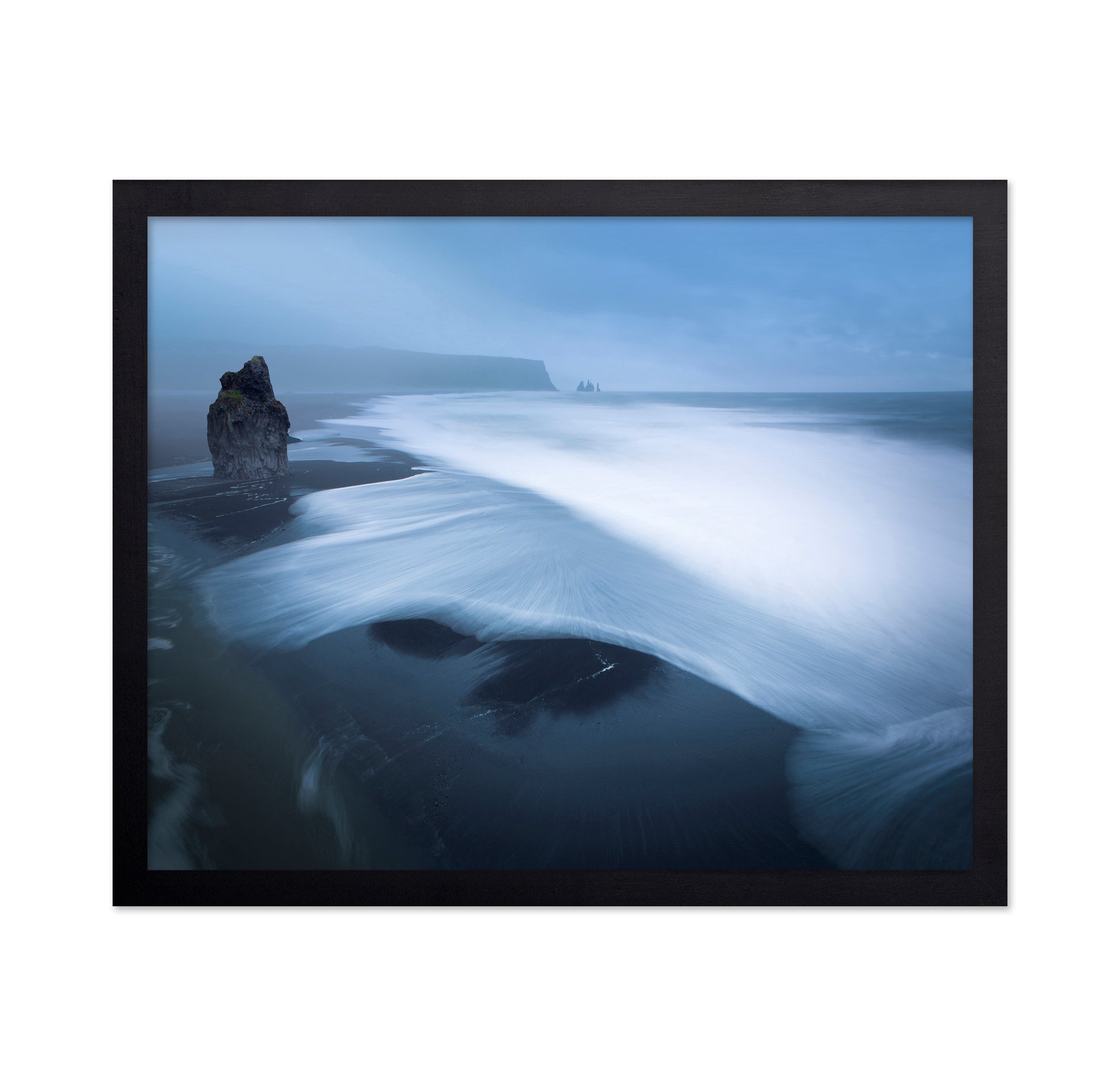 Black Sand Ocean Waves