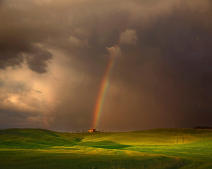 Rainbow Over Tuscany Hills
