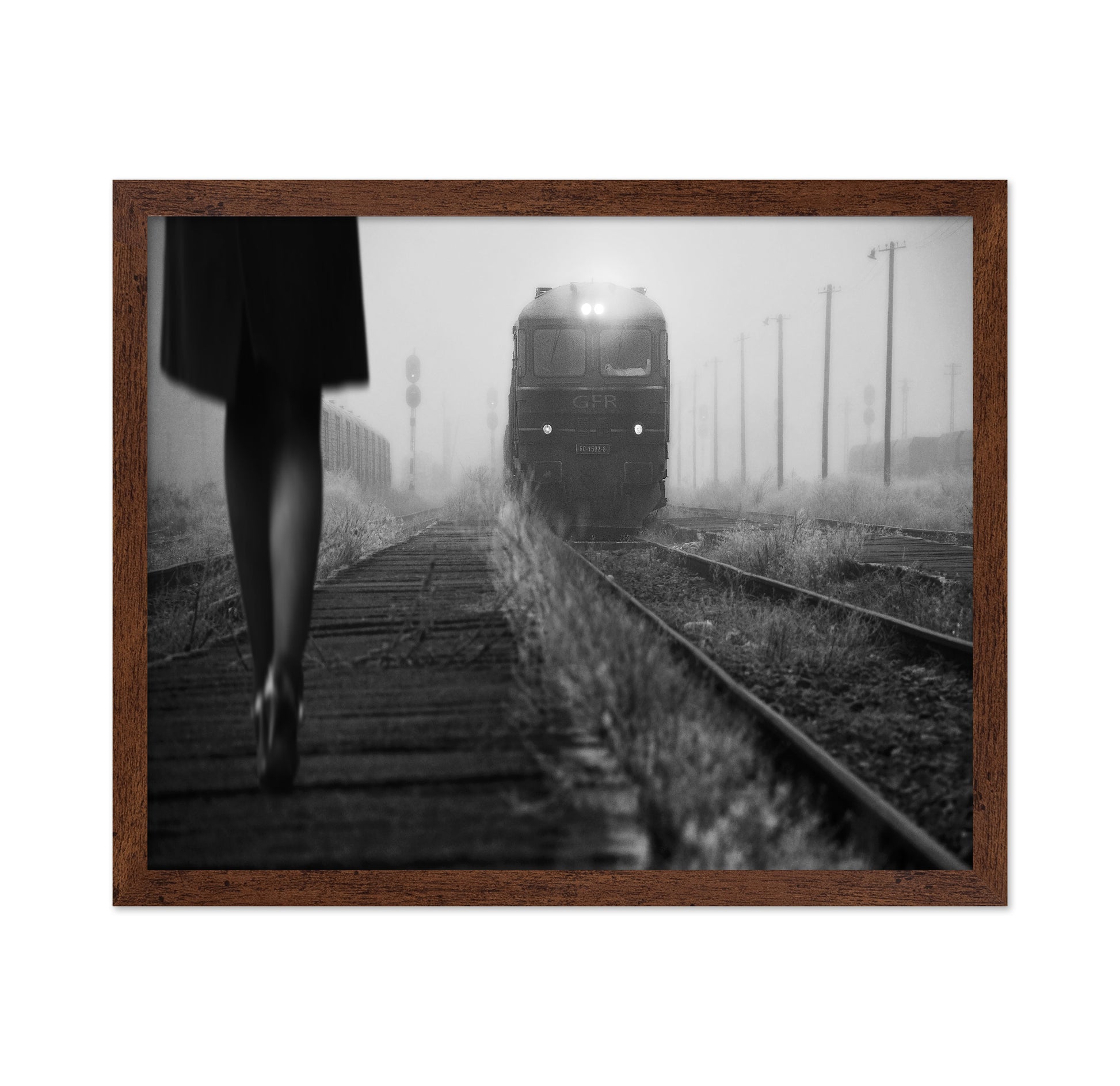 Train In Foggy Station