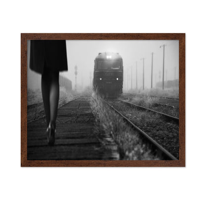 Train In Foggy Station