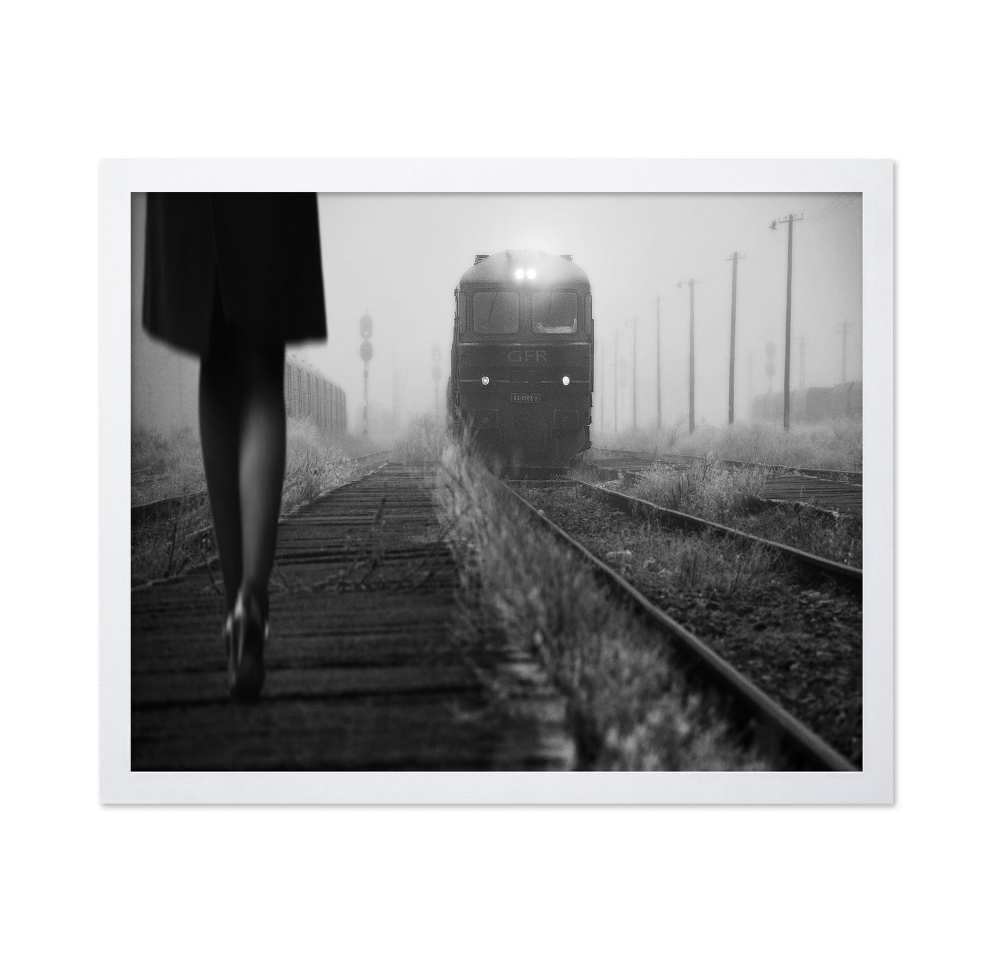 Train In Foggy Station