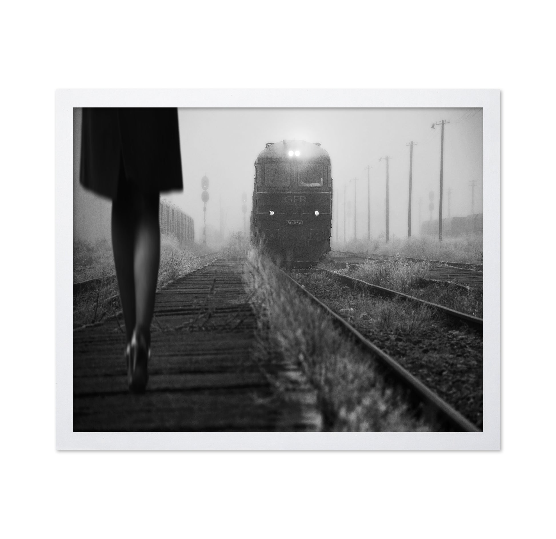 Train In Foggy Station