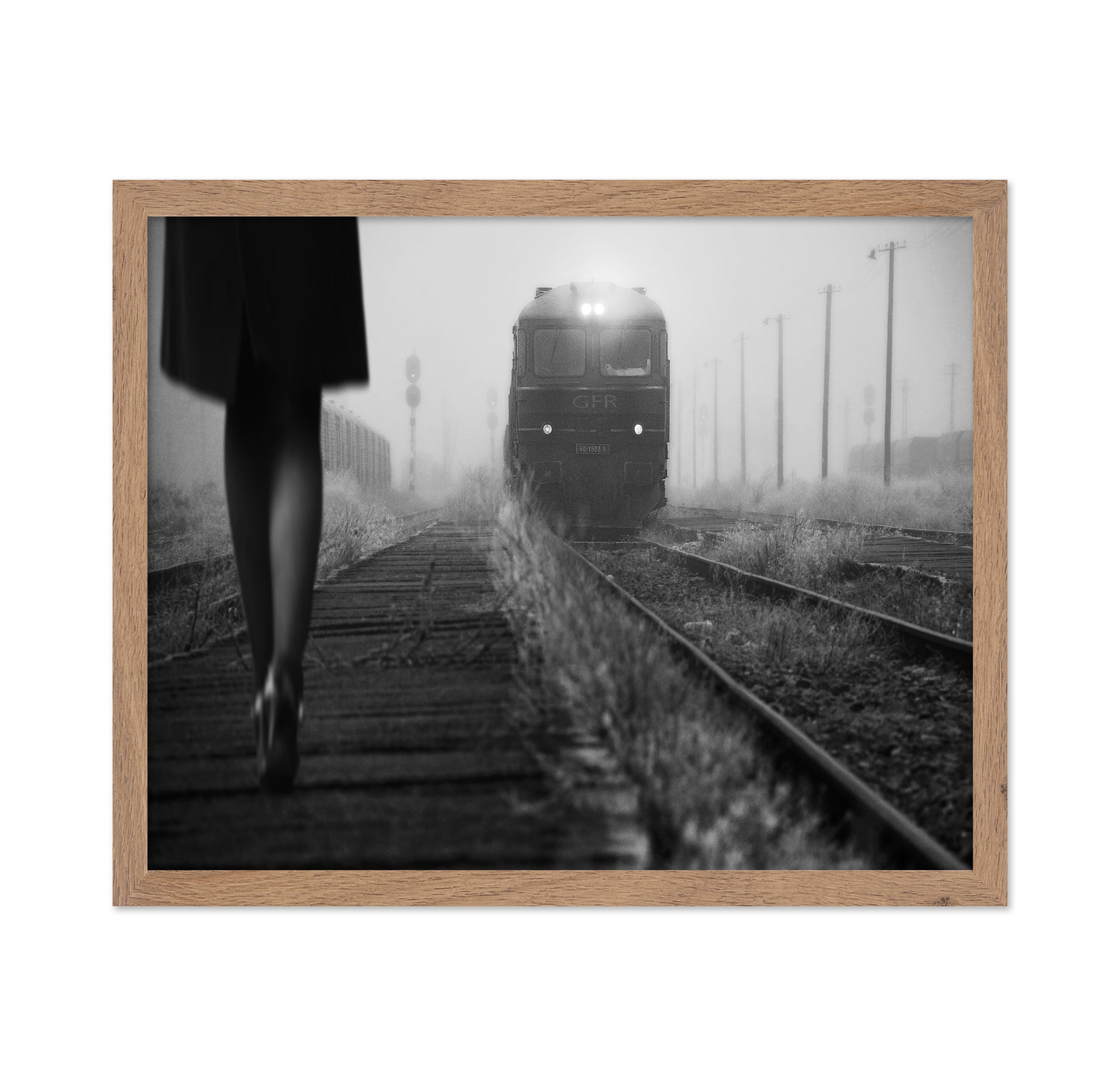 Train In Foggy Station