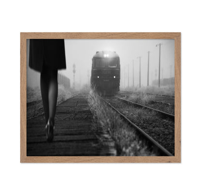 Train In Foggy Station