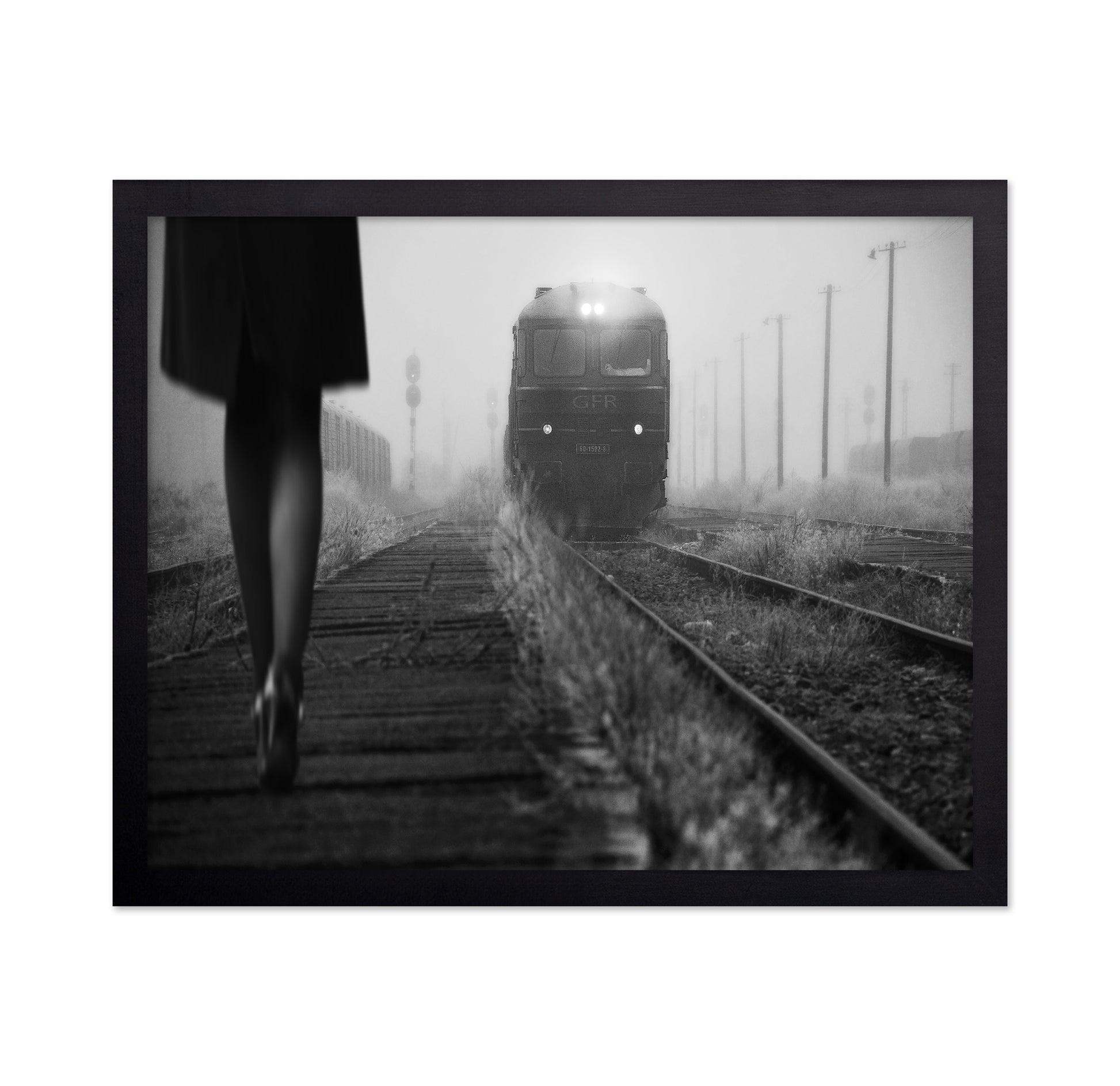 Train In Foggy Station
