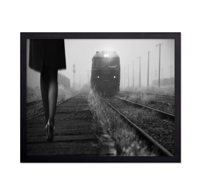 Train In Foggy Station