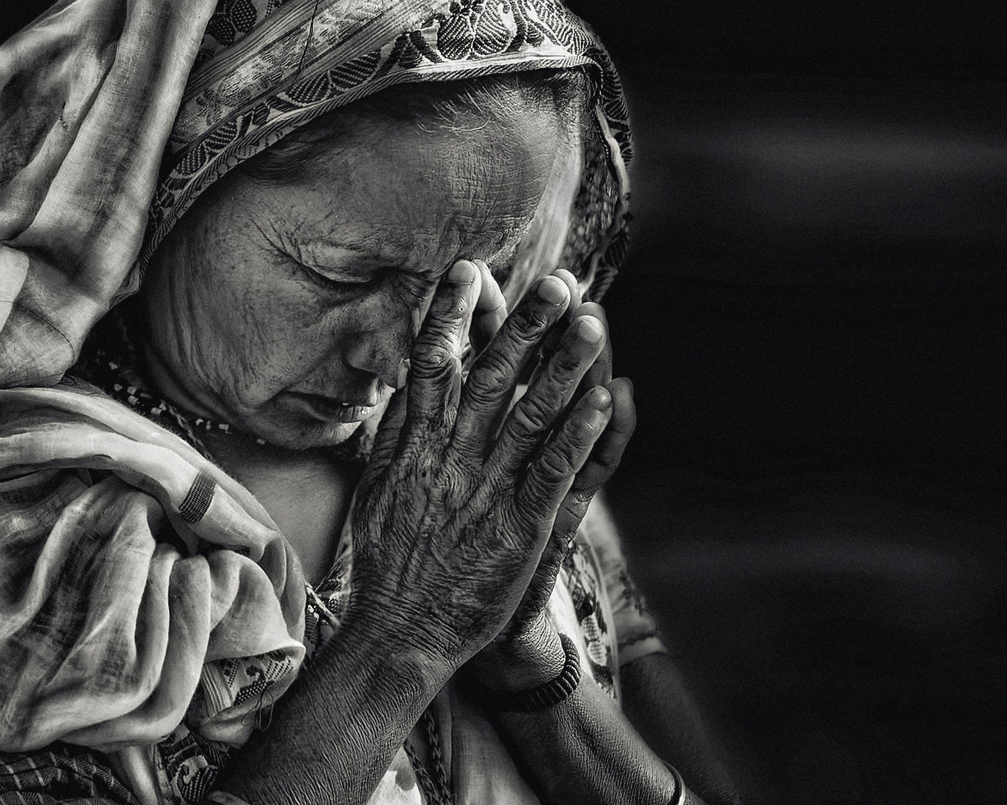 Woman Praying Portrait