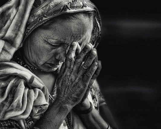Woman Praying Portrait