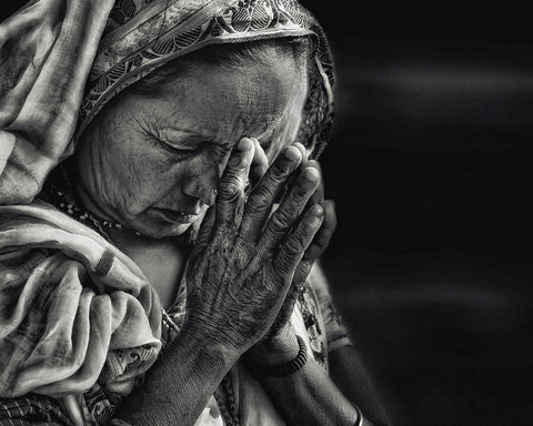 Woman Praying Portrait
