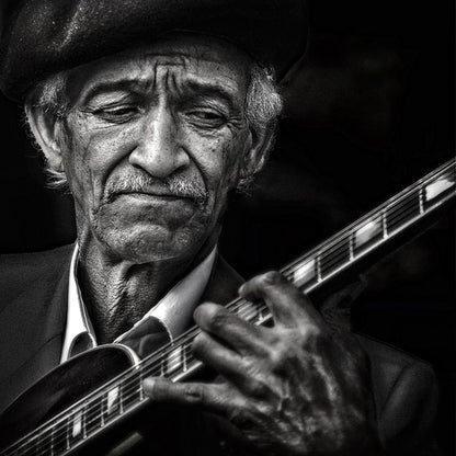 Old Guitarist Portrait