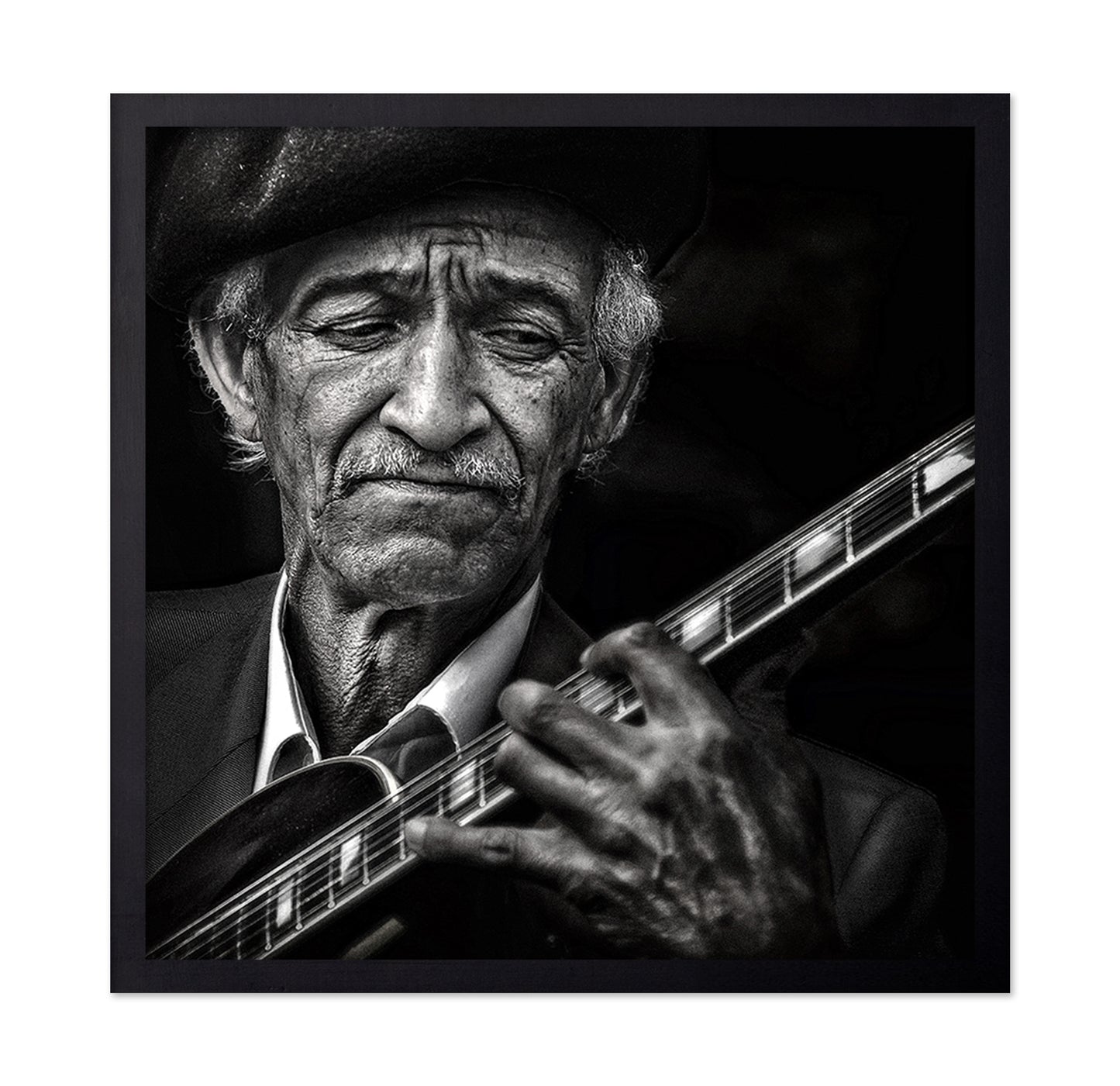 Old Guitarist Portrait