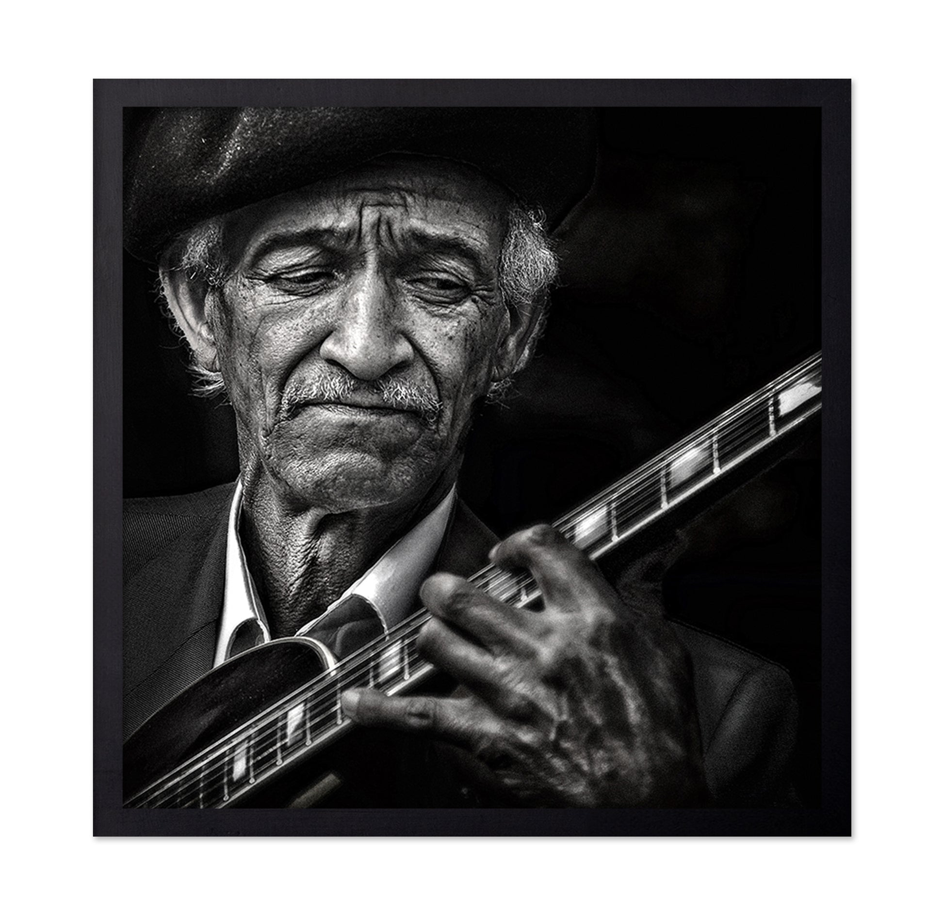 Old Guitarist Portrait